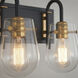 Bromyard 2 Light 16.4 inch Matte Black and Aged Brass Bath Vanity Wall Light, Luz Studio