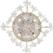 Wildflower 4 Light 19 inch Gold Dust Semi-Flush Ceiling Light, Smithsonian Collaboration