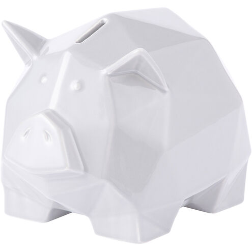 Origami Zoo White Piggy Bank Statue, Varaluz Casa