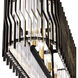 Park Row 5 Light 36 inch Matte Black and French Gold Linear Pendant Ceiling Light, Smithsonian Collaboration