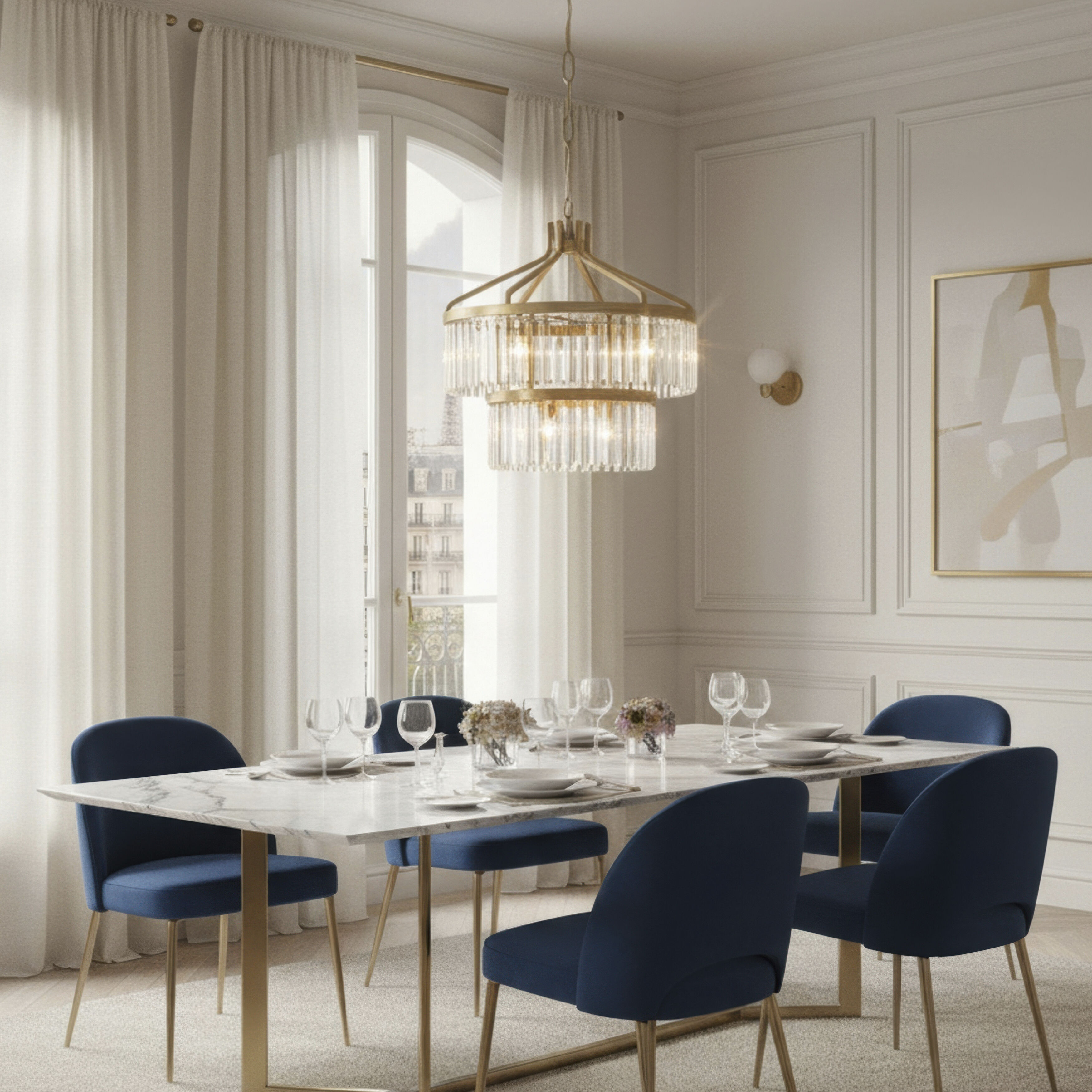 Social Club 9 Light 23.25 inch Havana Gold Pendant Ceiling Light