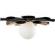 Daphne 1 Light 18 inch Matte Black and French Gold Convertible Flush Mount Ceiling Light, Smithsonian Collaboration