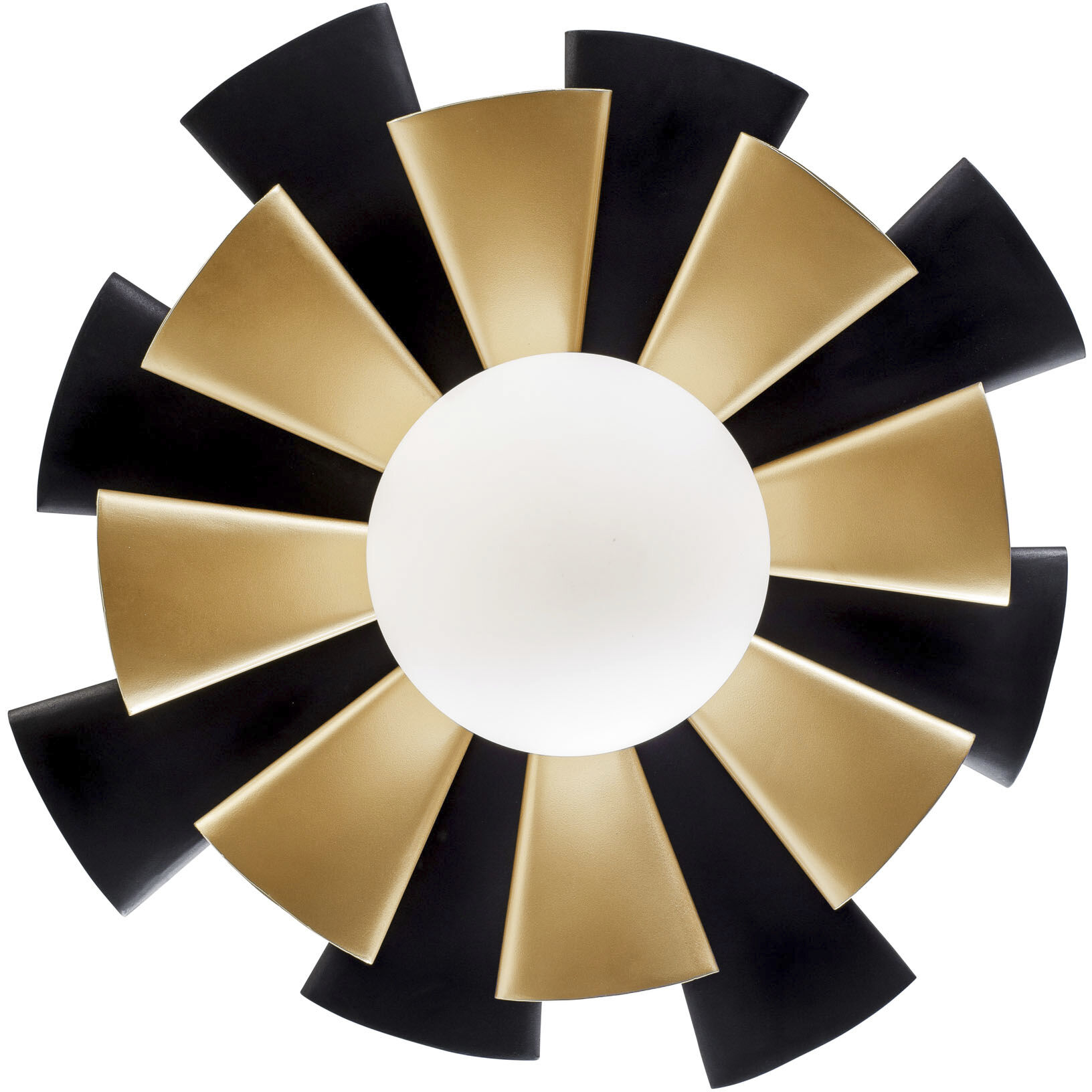 Daphne 1 Light 18 inch Matte Black and French Gold Convertible Flush Mount Ceiling Light, Smithsonian Collaboration