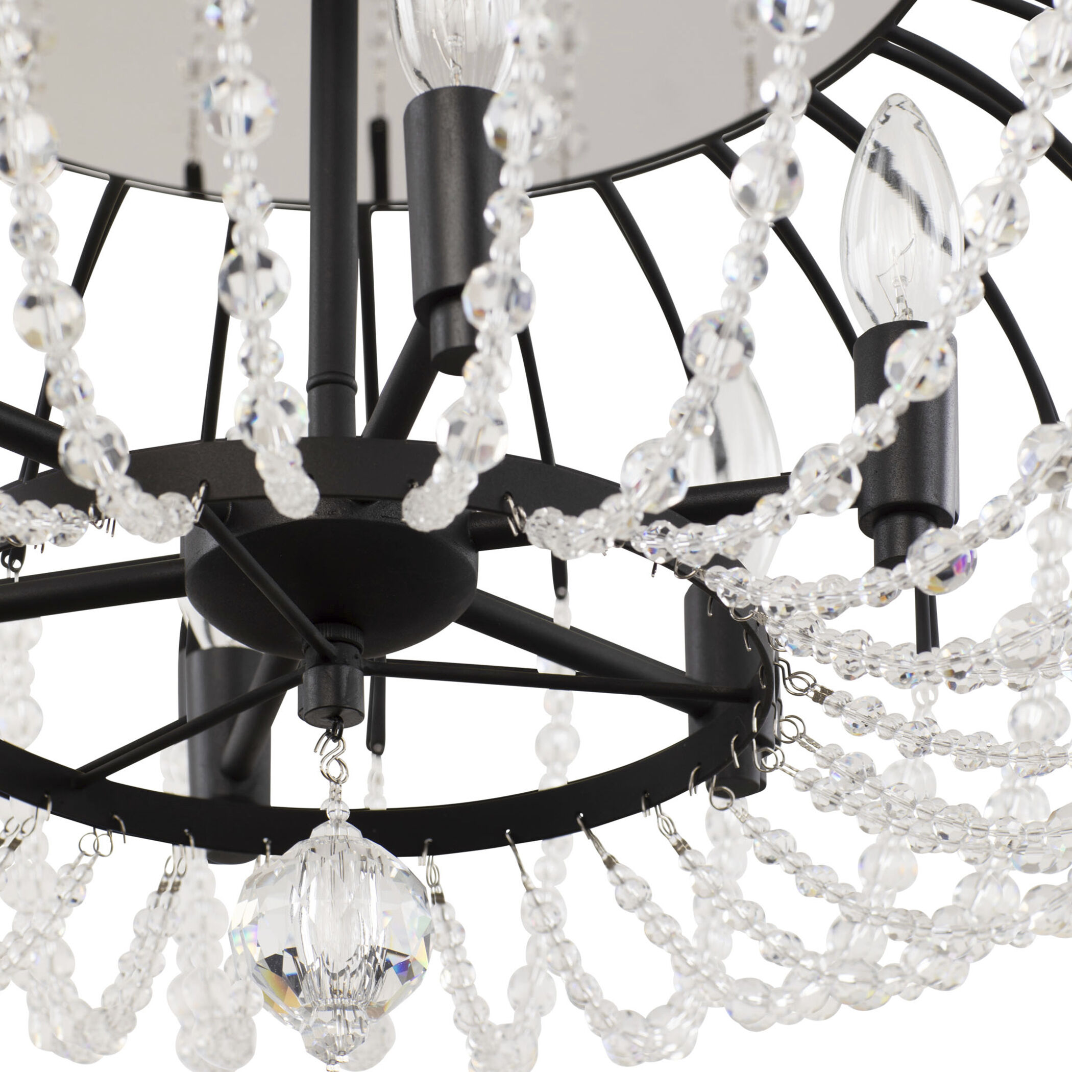 Voliere 6 Light 24.25 inch Matte Black Semi-Flush Mount Ceiling Light