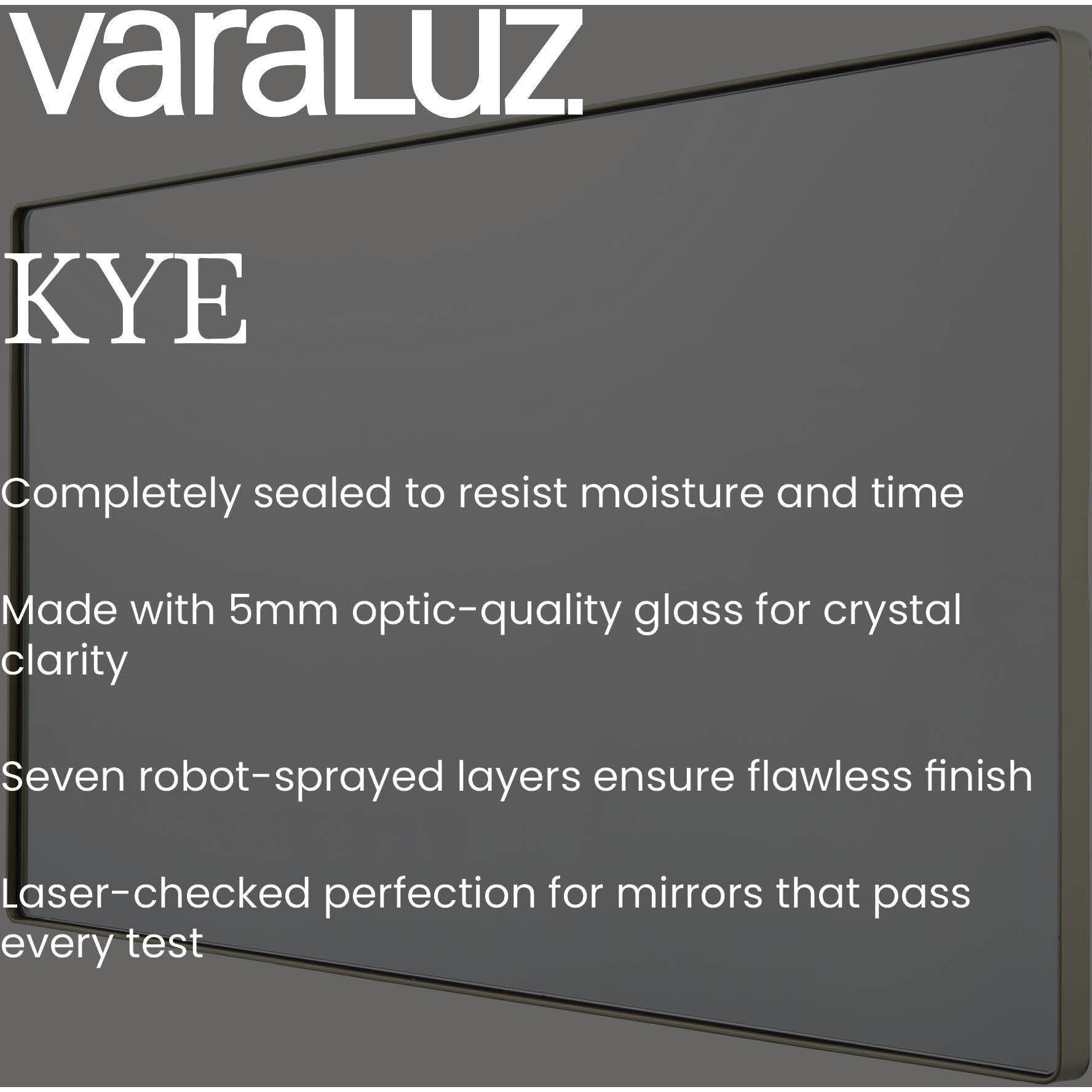 Kye 40 X 22 inch Black Wall Mirror, Varaluz Casa