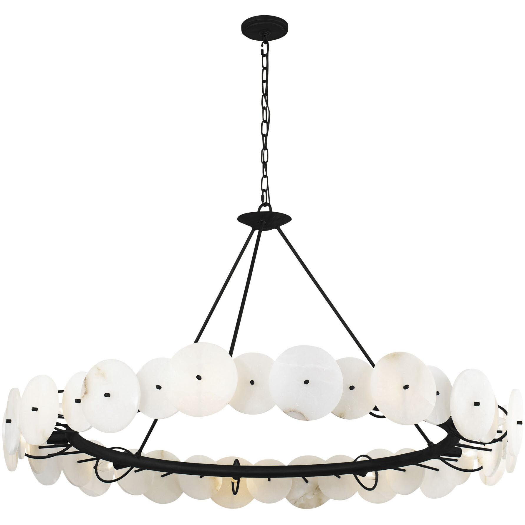 Cosmos 9 Light 48 inch Matte Black Chandelier Ceiling Light, Smithsonian Collaboration