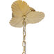 Banana Leaf 9 Light 36.75 inch French Gold with Natural Seagrass Chandelier Ceiling Light