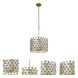 Windsor 4 Light 18 inch French Gold and Matte Black Pendant Ceiling Light