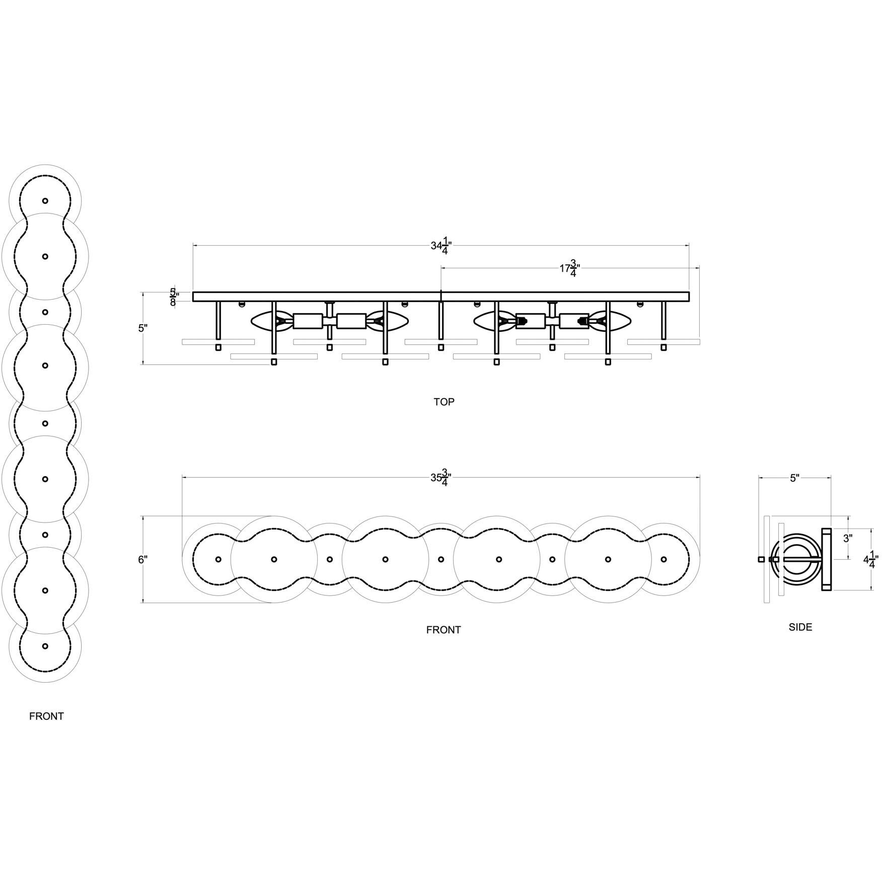 Cosmos 4 Light 35.75 inch Havana Gold Bath Vanity Light Wall Light, Smithsonian Collaboration