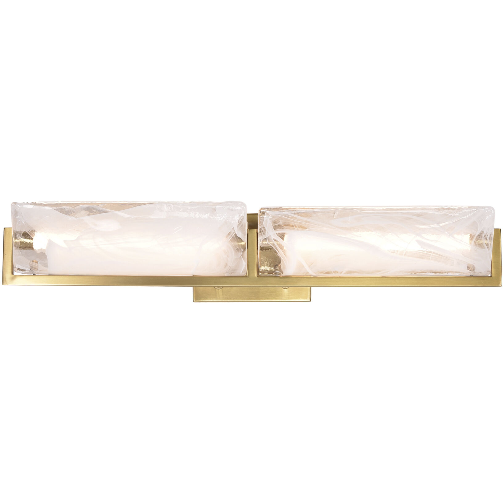Mingle 2 Light 25.5 inch Satin Brass Bath Light Wall Light