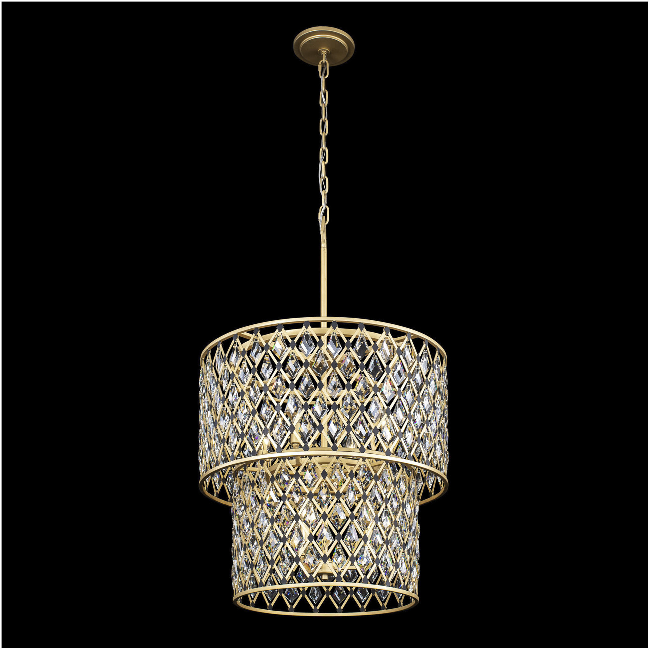 Windsor 7 Light 24.75 inch French Gold and Matte Black Chandelier Ceiling Light