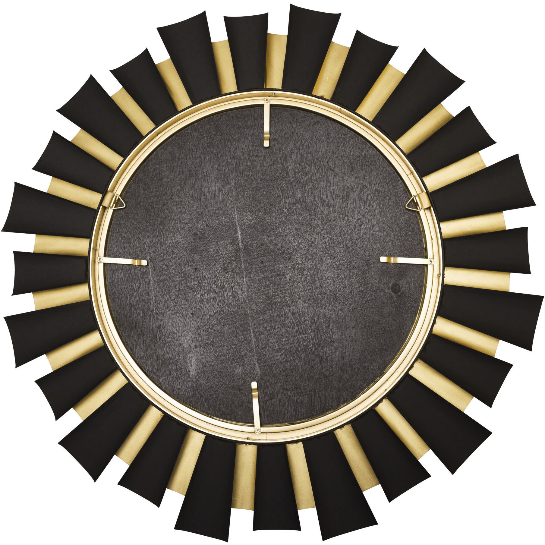 Daphne 36 X 36 inch Matte Black and French Gold Wall Mirror, Smithsonian Collaboration