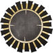Daphne 36 X 36 inch Matte Black and French Gold Wall Mirror, Smithsonian Collaboration