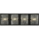 Morgan 4 Light 31 inch Black Bath Vanity Wall Light