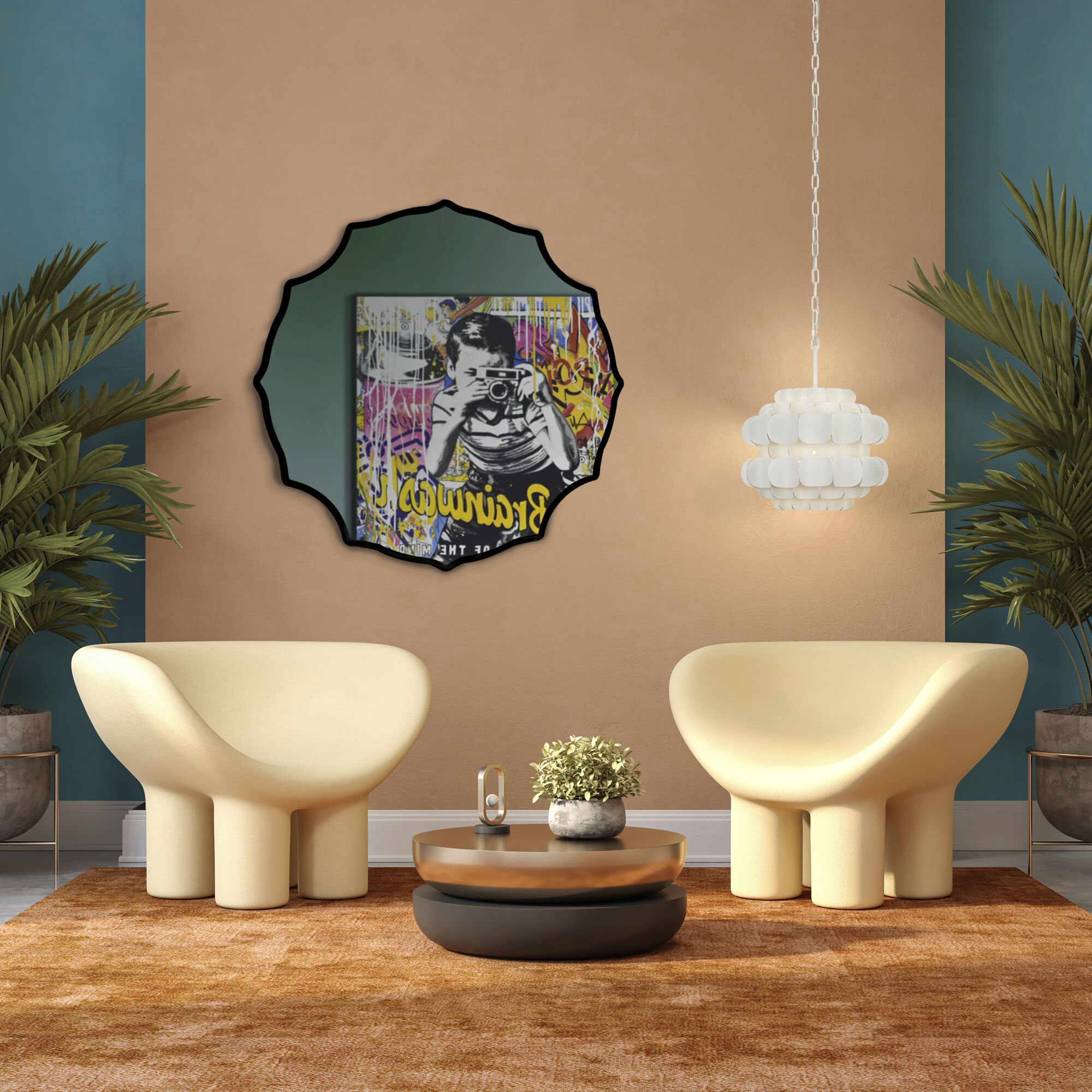 Swoon 1 Light 16 inch Matte White Pendant Ceiling Light, Smithsonian Collaboration