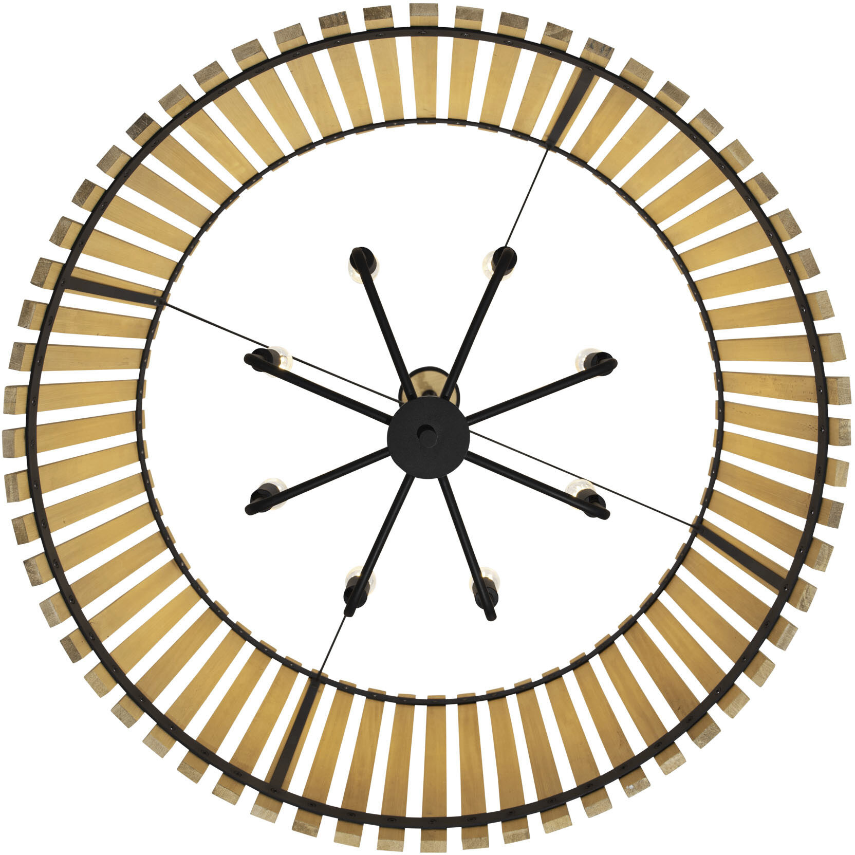 Suratto 8 Light 30 inch Matte Black and Honey Blonde Pendant Ceiling Light in Matte Black/Honey Blonde