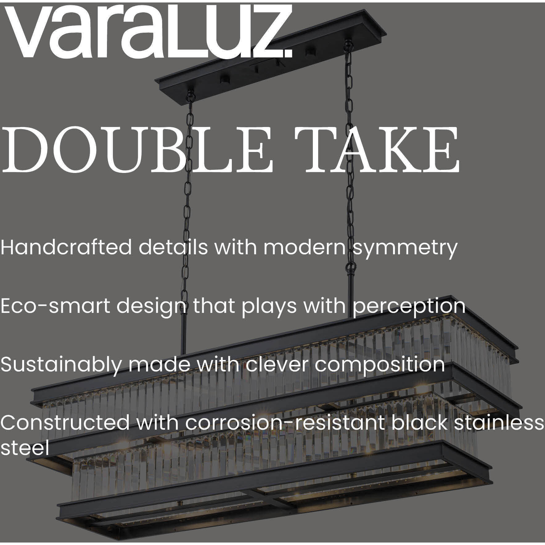 Double Take 6 Light 44 inch Heritage Black Linear Pendant Ceiling Light