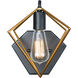 Metropolis 1 Light 7.25 inch Antique Gold and Rustic Bronze Bath Vanity Wall Light