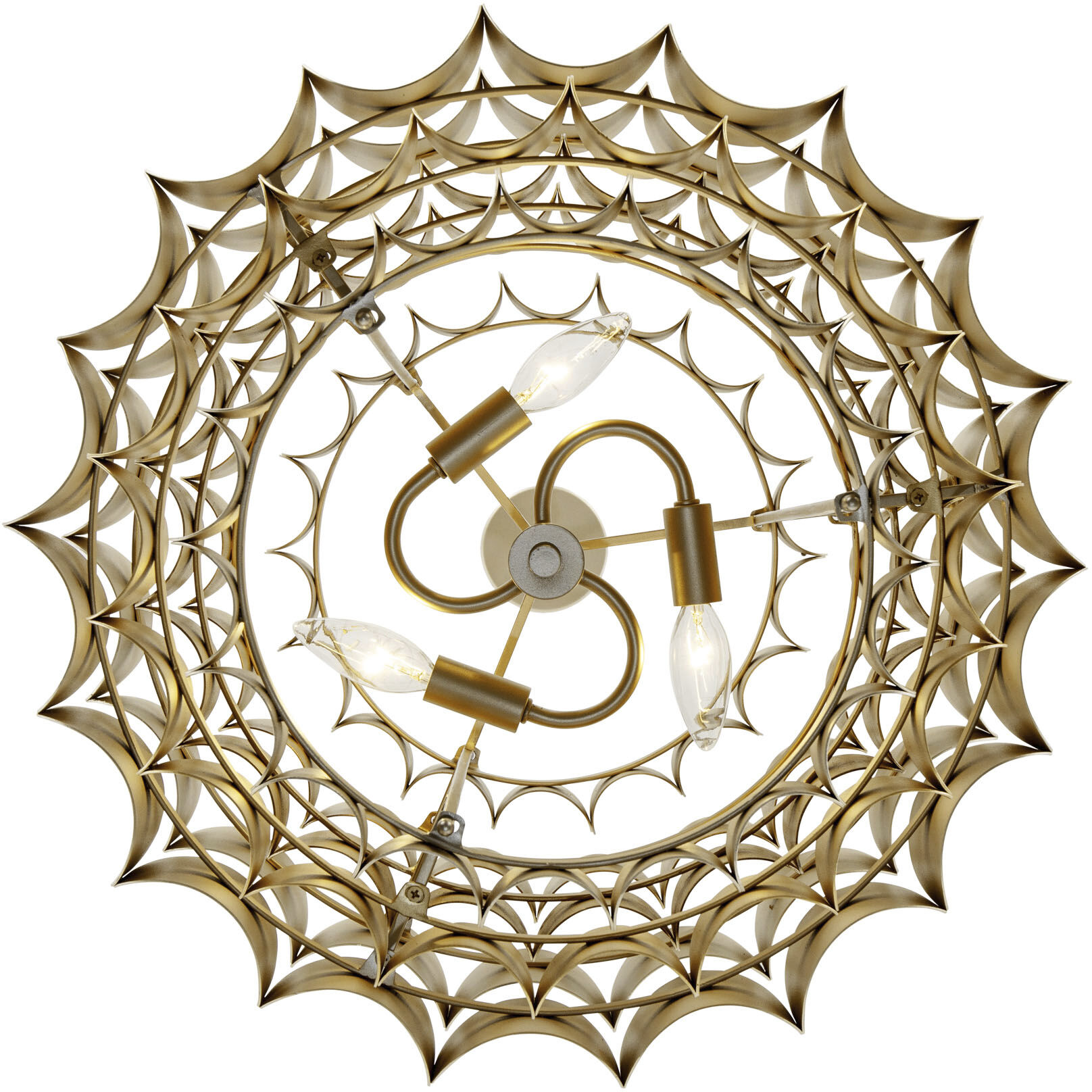 Swoon 3 Light 20 inch Antique Gold/Gold Dust Pendant Ceiling Light, Smithsonian Collaboration