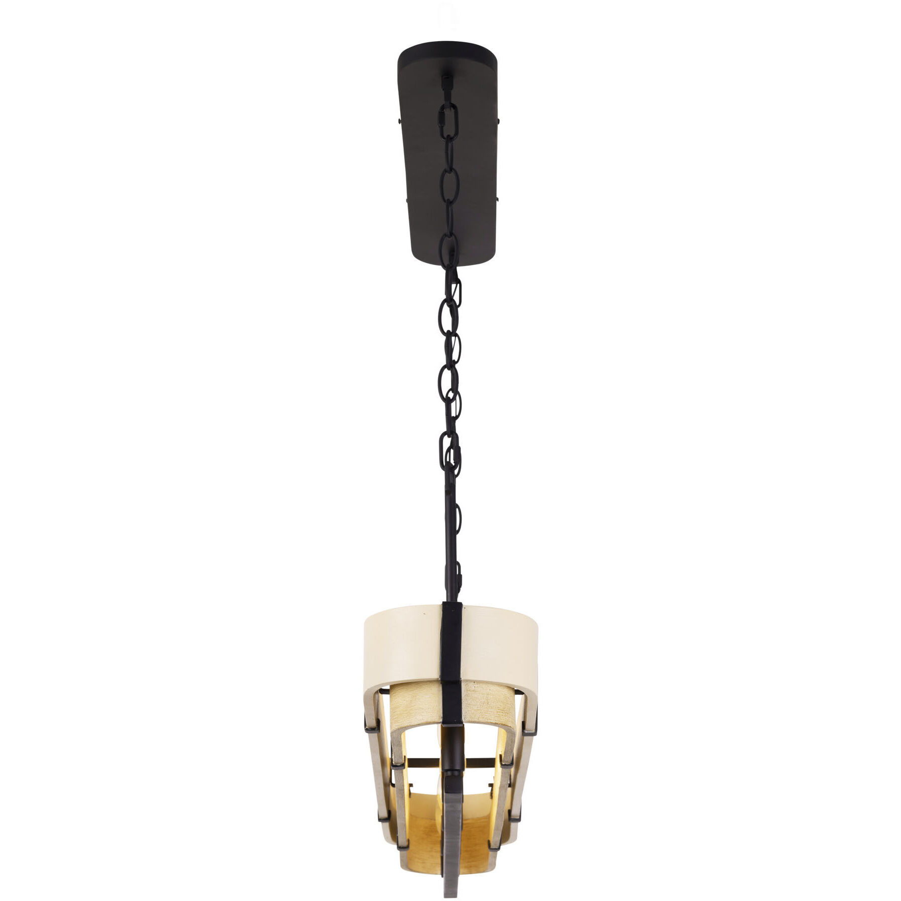 Blonde Moment 5 Light 46.25 inch Matte Black and Honey with Medium Oak Linear Pendant Ceiling Light