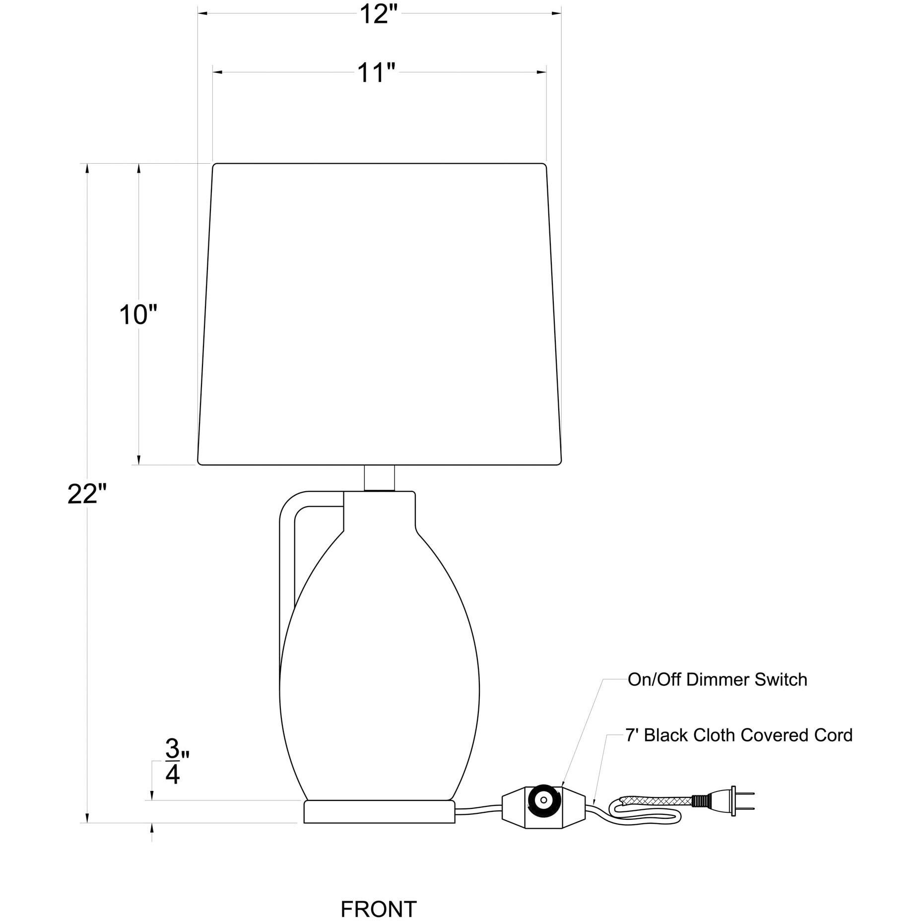 Avesta 22 inch 100.00 watt Apothecary Gray and Blue Lustro Table Lamp Portable Light