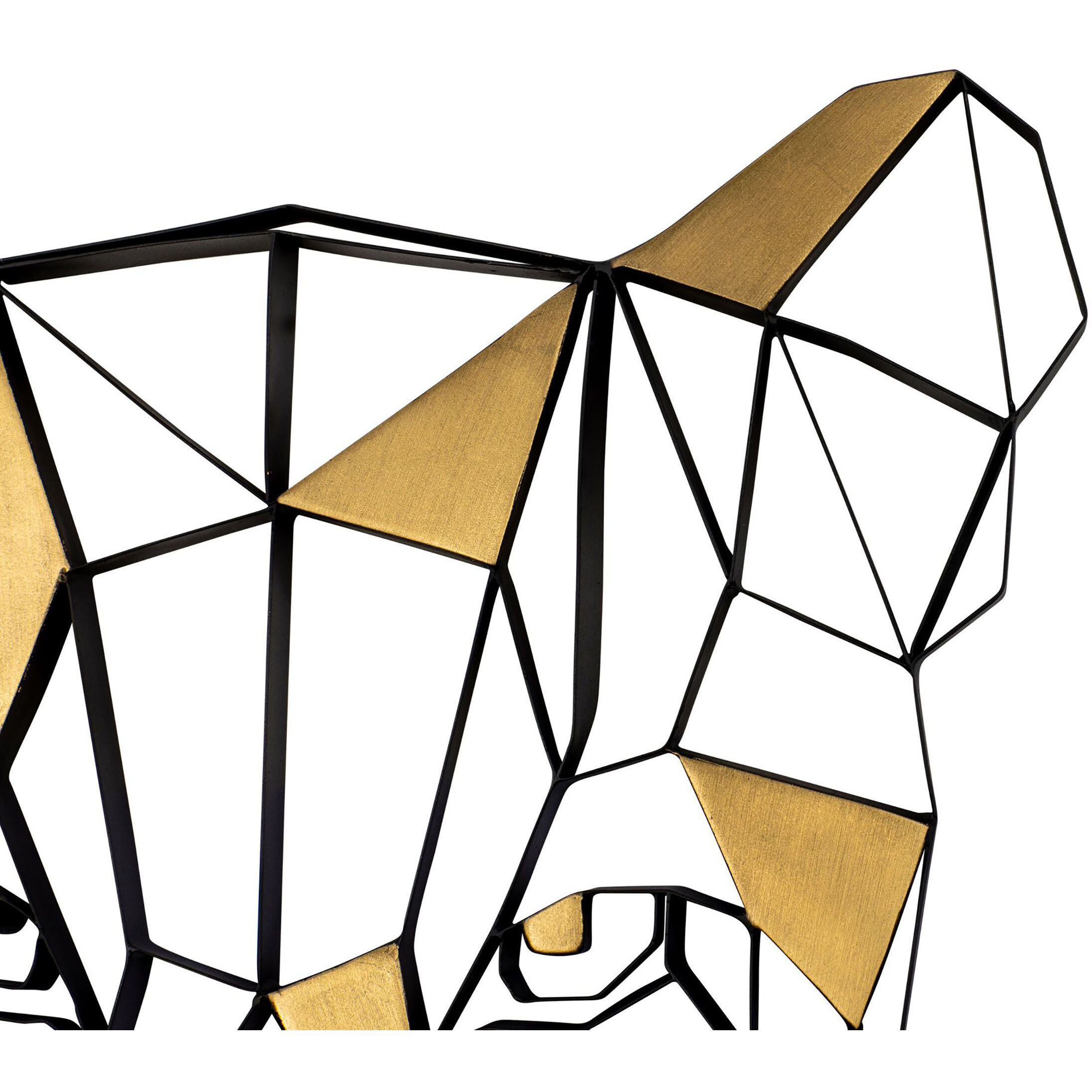 Geometric Animal Kingdom Matte Black Lion Wall Art, Smithsonian Collaboration