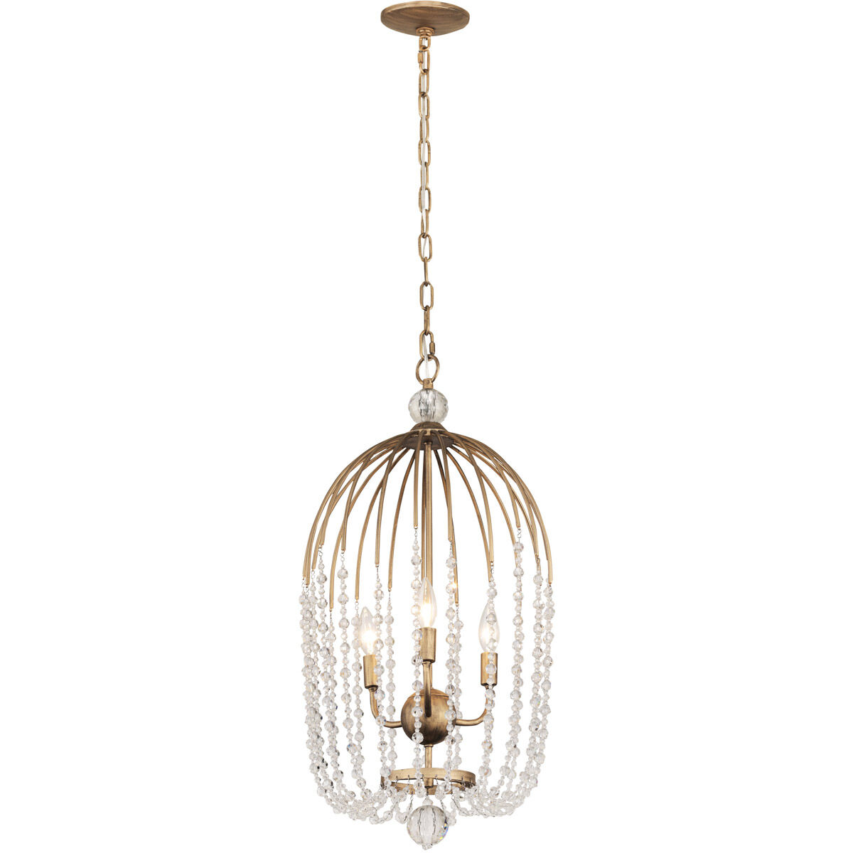 Voliere 3 Light 14.5 inch Havana Gold Pendant Ceiling Light