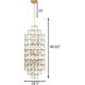 Cubic 14 Light 18.5 inch Calypso Gold Foyer Pendant Ceiling Light