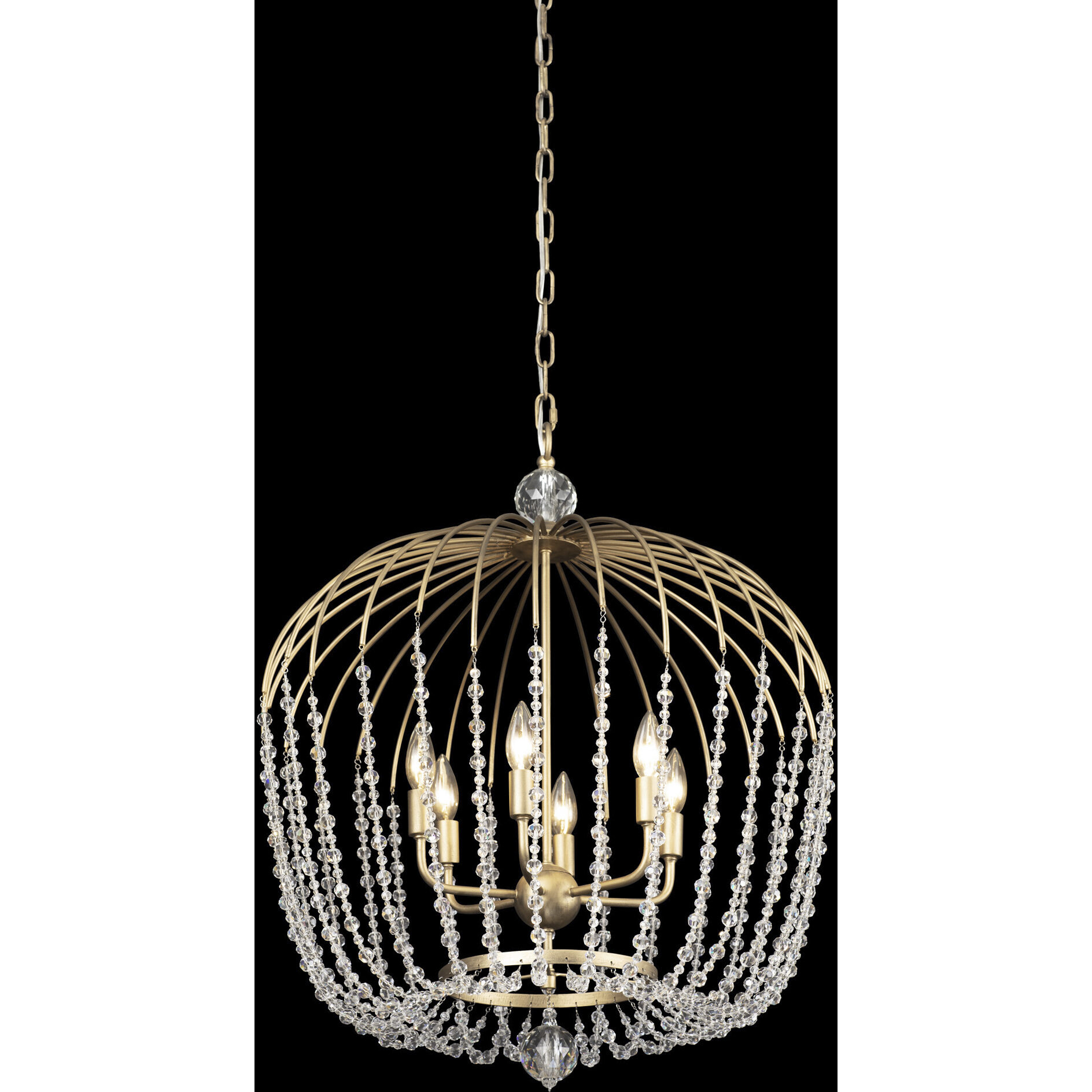 Voliere 6 Light 24.5 inch Havana Gold Pendant Ceiling Light