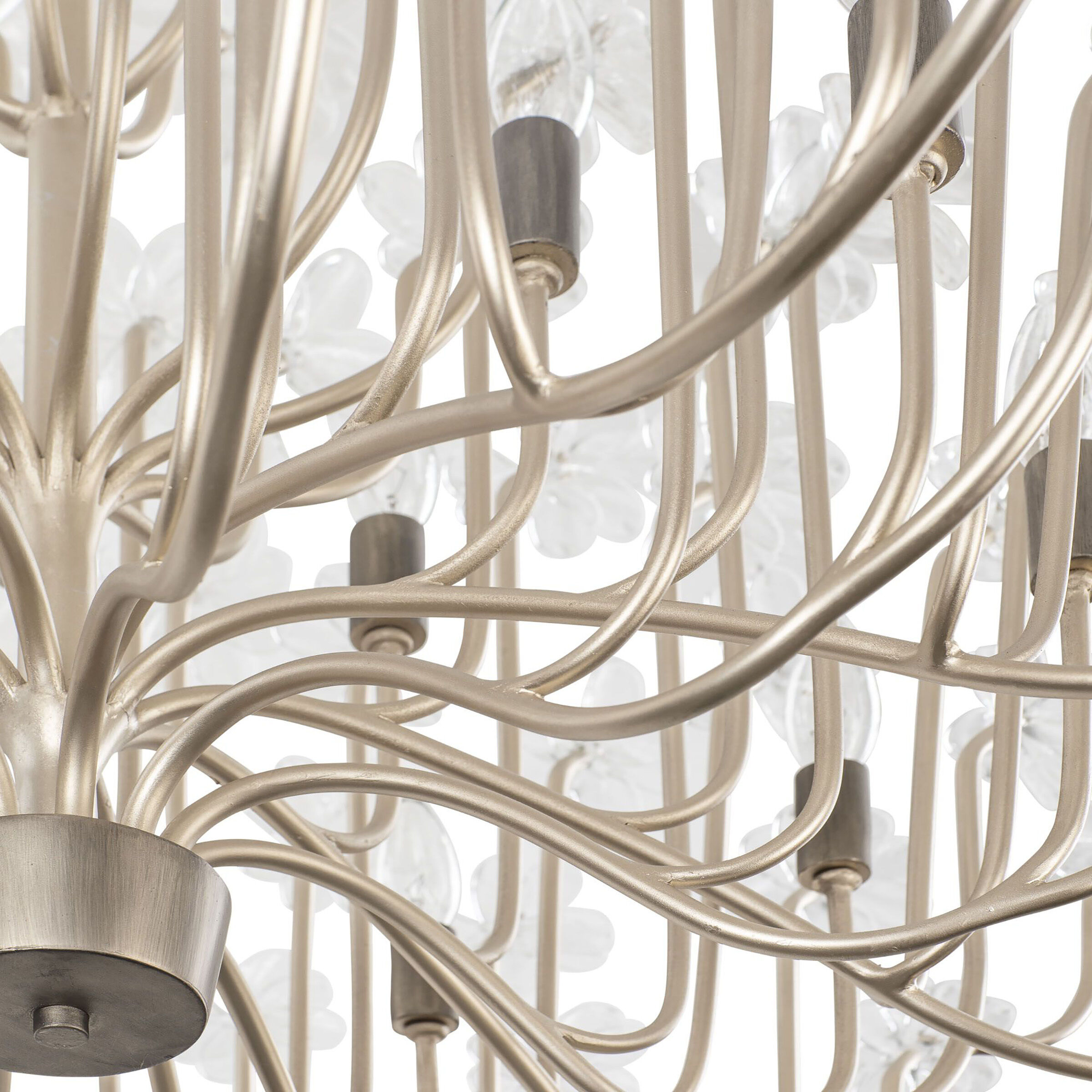 Wildflower 15 Light 40 inch Gold Dust Chandelier Ceiling Light, Smithsonian Collaboration