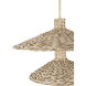 Hilton Head 9 Light 26.25 inch French Gold with Natural Seagrass Pendant Ceiling Light