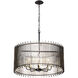 Park Row 8 Light 32 inch Matte Black and French Gold Pendant Ceiling Light, Smithsonian Collaboration