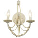 Brentwood 2 Light 11 inch Country White Wall Sconce Wall Light