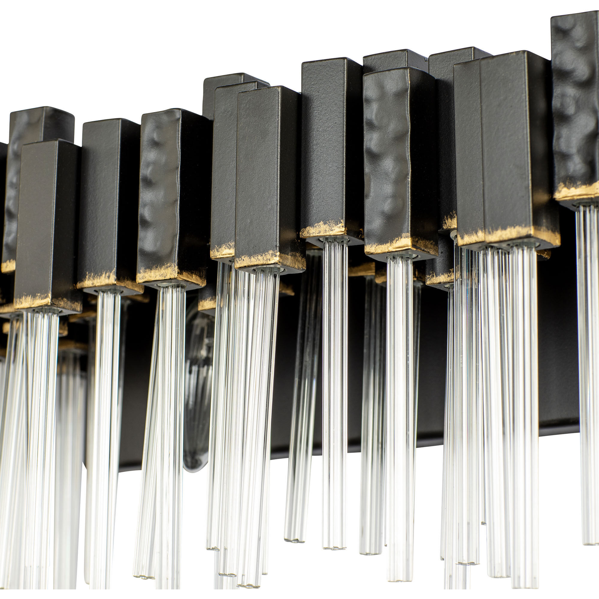 Matrix 2 Light 21 inch Matte Black and French Gold Bath Vanity Light Wall Light