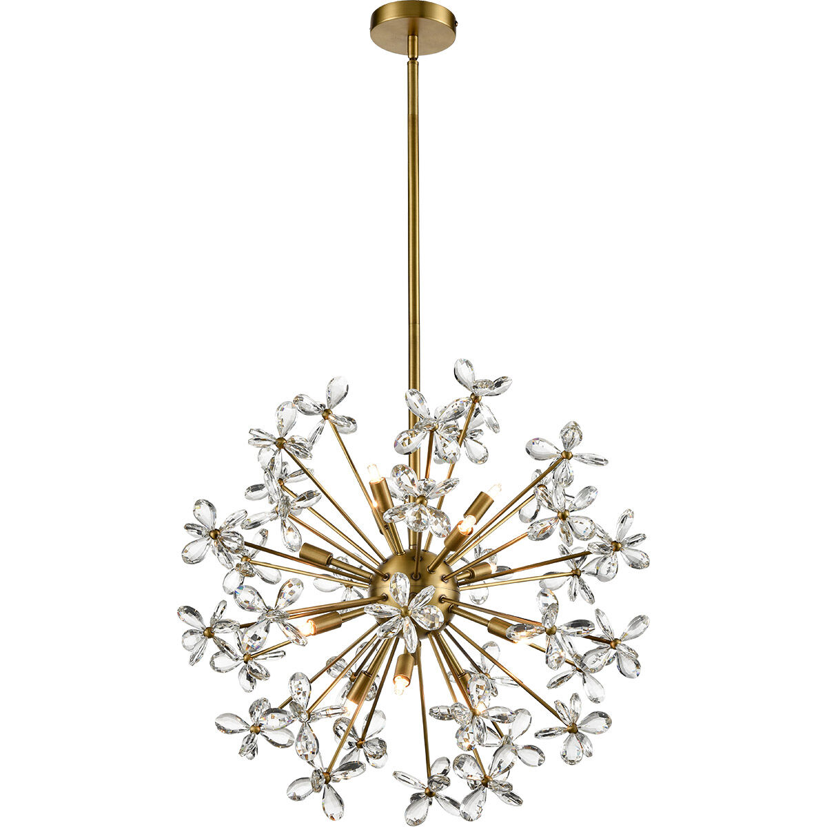 Adelle 12 Light 25 inch Aged Brass Chandelier Ceiling Light