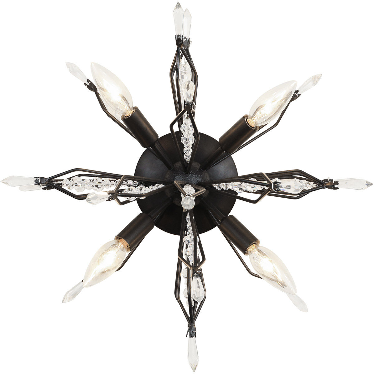 Orbital 4 Light 18.3 inch Carbon Semi-Flush Ceiling Light