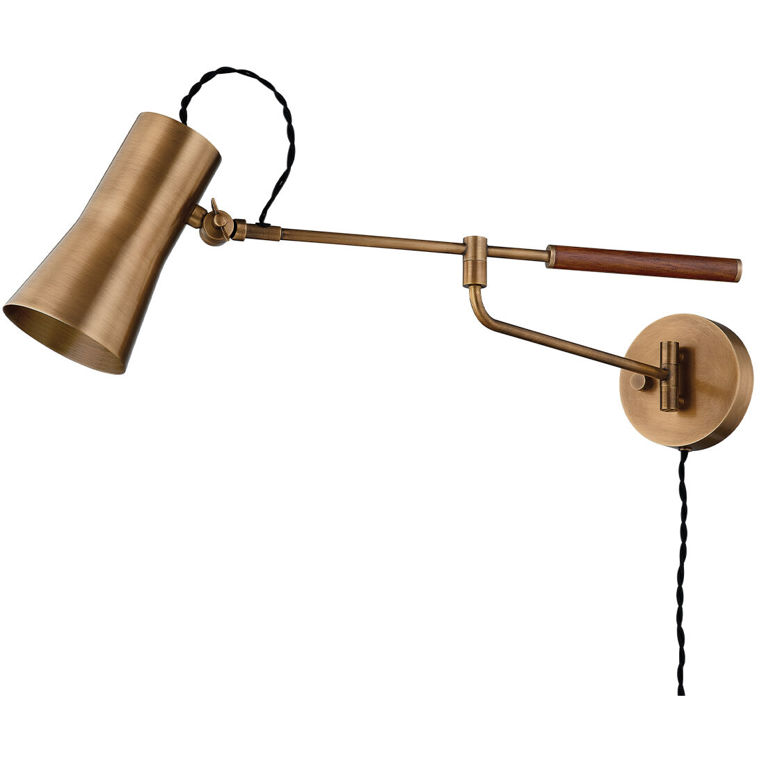 Novel 1 Light 4.75 inch Patina Brass Plug-in Sconce Wall Light