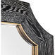 Farra 36 X 36 inch Cerused Black with Weathered Brass Wall Mirror