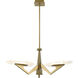 Down the Wrong Path 3 Light 31.82 inch Brass Kisser Pendant Ceiling Light