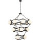 Black Betty 18 Light 43 inch Carbon and French Gold Chandelier Ceiling Light