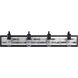 Abbey Rose 4 Light 34 inch Black and Galvanized Bath Vanity Light Wall Light