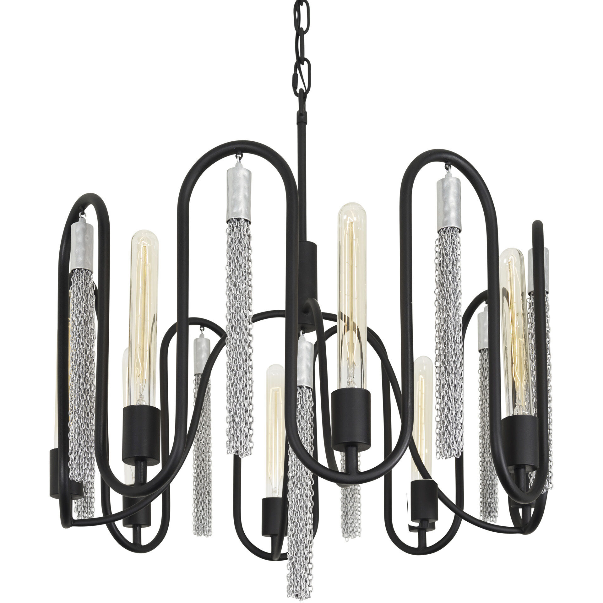 Darden 8 Light 24 inch Matte Black/Painted Chrome Pendant Ceiling Light
