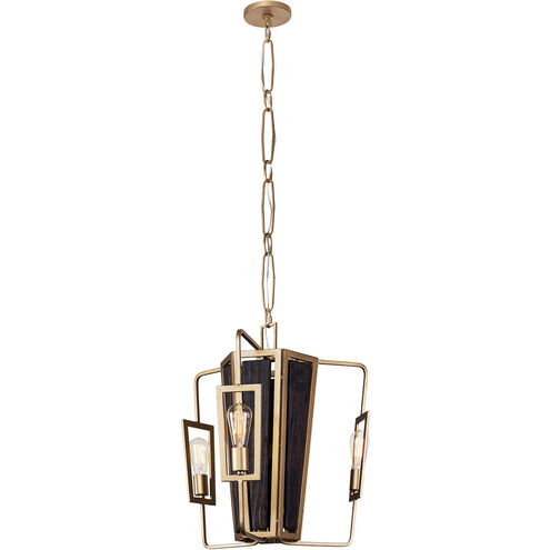 Madeira LED 22 inch Rustic Gold Chandelier Ceiling Light in 3