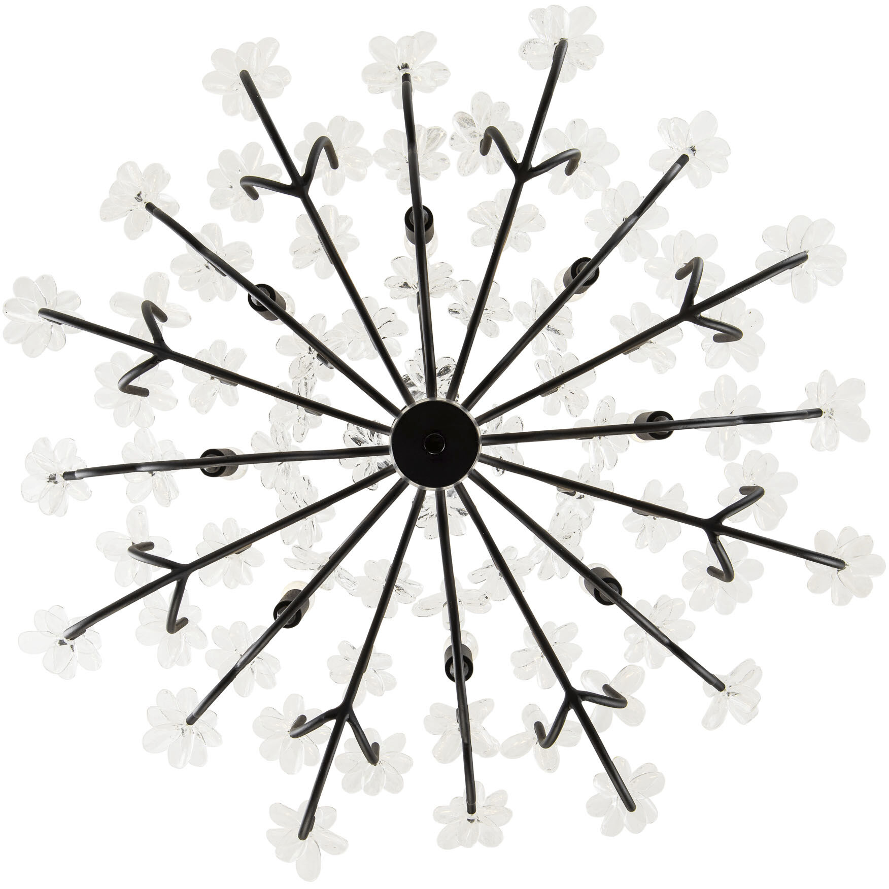 Wildflower 8 Light 32 inch Matte Black Chandelier Ceiling Light, Smithsonian Collaboration