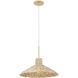 Hilton Head 1 Light 18.25 inch French Gold with Natural Seagrass Pendant Ceiling Light