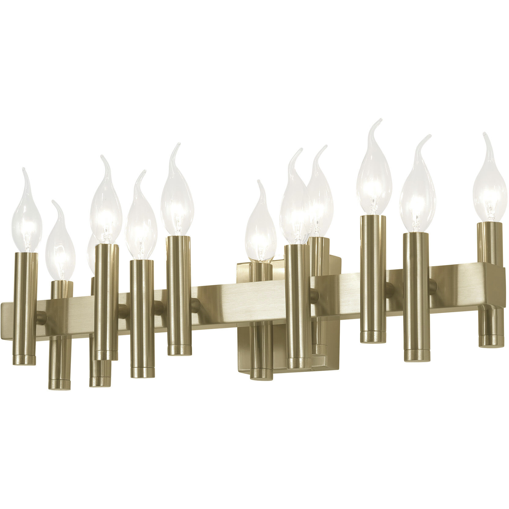 Collette 12 Light 24 inch Antique Brass Bath Vanity Light Wall Light in Brushed Brass
