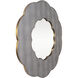 Scallop Gray Shagreen with Weathered Brass Wall Mirror