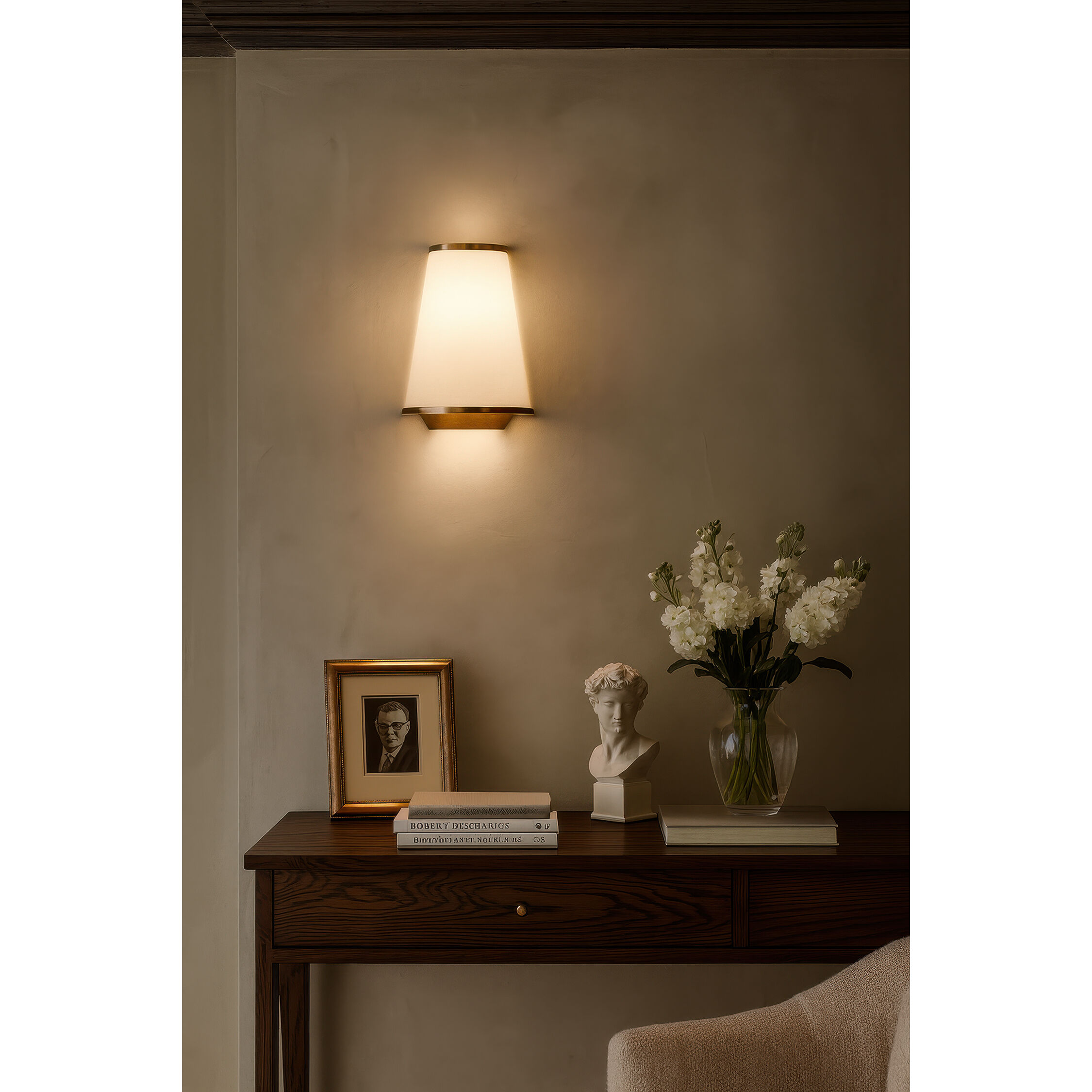 Desert Flyer 2 Light 10 inch Satin Brass with Medium Walnut Wall Sconce Wall Light