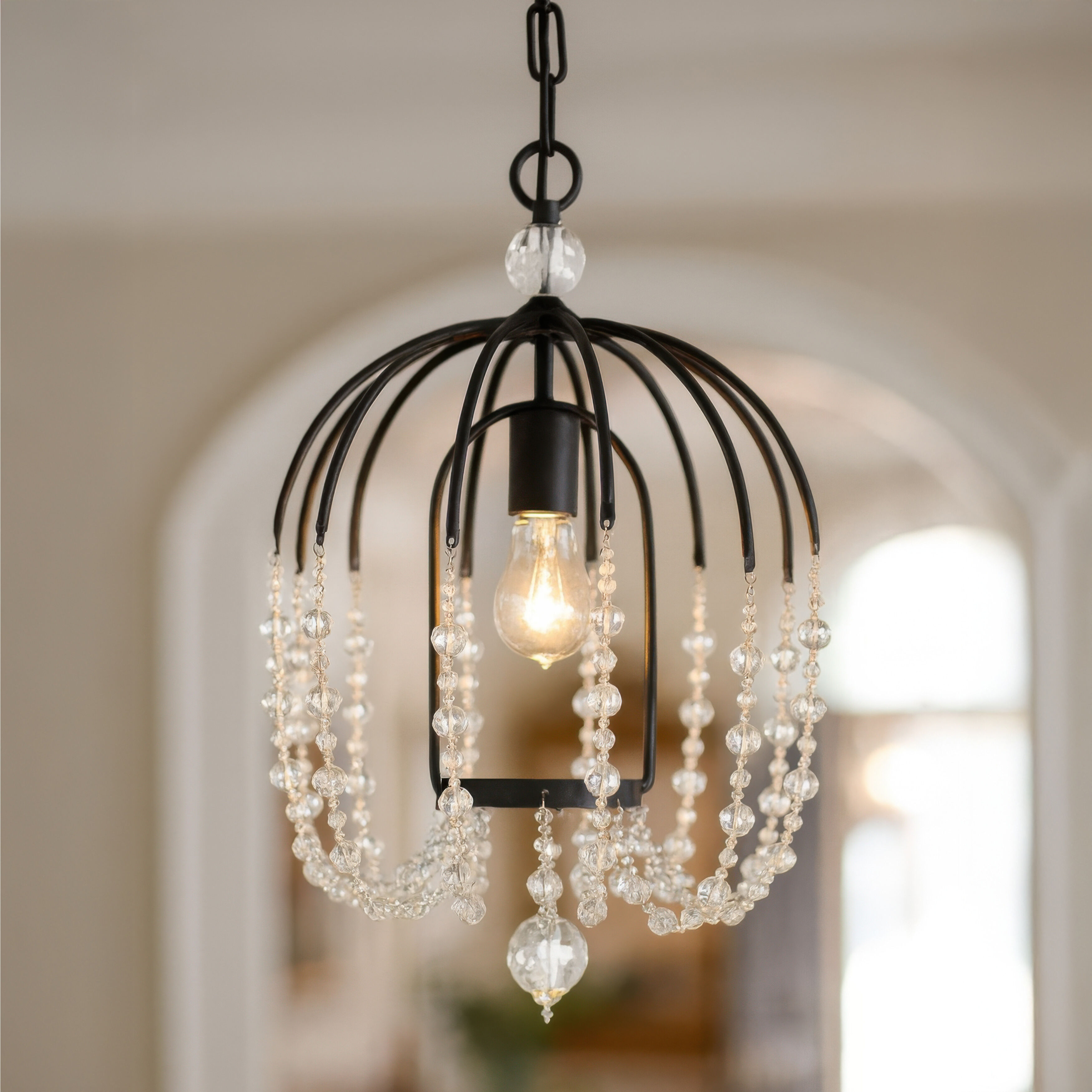 Voliere 1 Light 12.5 inch Matte Black Pendant Ceiling Light