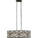 Kato 6 Light 36 inch REF Pendant Ceiling Light in Carbon Black